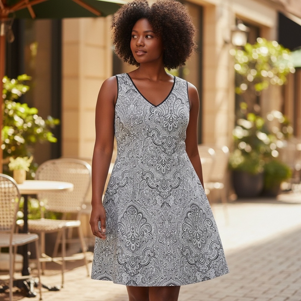 Tommy Hilfiger: Paisley Cotton Blend Sheath Dress 🇺🇸